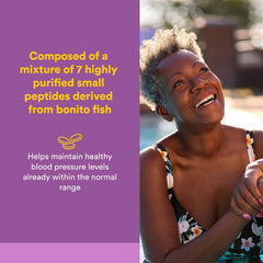 Natural Factors PEPTACE Fish Peptides capsules closeup highlighting quality and purity.