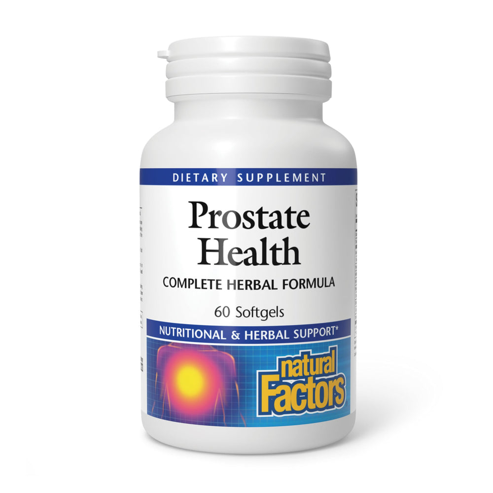 Natural Factors Prostate Health softgel bottle for daily support and convenient use.