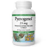 Natural Factors Pycnogenol 25 mg bottle — antioxidant support for healthy aging.