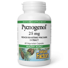 Natural Factors Pycnogenol 25 mg bottle — antioxidant support for healthy aging.