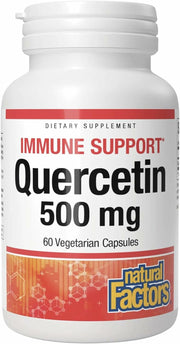 Natural Factors Quercetin bottle front view promotes immune and respiratory health
