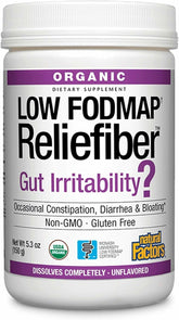 Natural Factors Reliefiber bottle shows convenient daily digestion support.