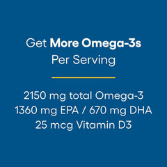RxOmega-3 packaging with non-dairy and GMO-free assurances