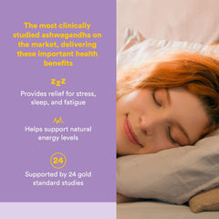 Natural Factors Stress-Relax KSM-66: botella de 30 cápsulas lista para uso diario.