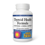 Natural Factors Thyroid Health Formula bottle front for daily wellness support.