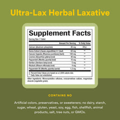 Natural Factors Ultra-Lax tablets close-up shows easy-to-swallow form.