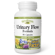 Natural Factors Urinary Flow bottle with 90 capsules for daily urinary support.
