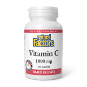 Natural Factors Vitamin C 1000mg time release bottle shown for steady antioxidant support