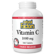 Natural Factors Vitamin C 1000 mg time-release bottle front view for immune support.