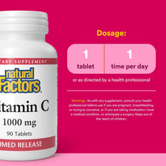 Natural Factors Vitamin C with rosehips and citrus bioflavonoids emphasizing absorption synergy