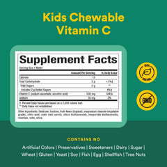 Natural Factors vitamin C tropical flavor bottle label showing vegan formula