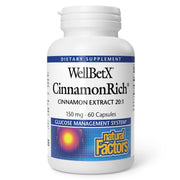 Natural Factors WellBetX CinnamonRich bottle front highlighting antioxidant-support potential