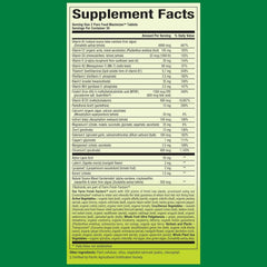 Natural Factors Whole Earth & Sea Women 50+ tablets close-up showing compact daily dose.
