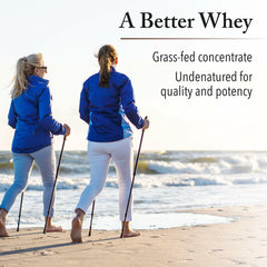 Natural Factors Whey Factors undenatured whey label emphasizes purity and quality.