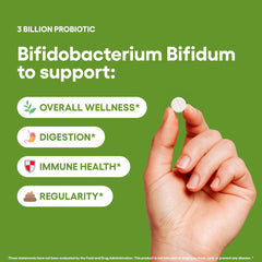 Natural Foundation Supplements Bifidobacterium Bifidum probiotic label emphasizes science-backed dosage.