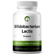 Natural Foundation Supplements bifidobacterium lactis bottle promoting daily gut balance.