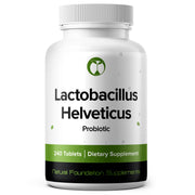 Natural Foundation Supplements Lactobacillus Helveticus bottle front view supporting gut health.