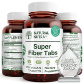 Natural Nutra Super Fiber bottle with label highlighting digestive and heart health support