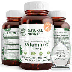 Natural Nutra Vitamin C bottle in amber glass for purity and daily immune support