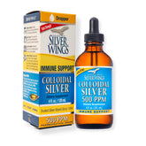 Natural Path Silver Wings colloidal silver in amber bottle for premium quality.