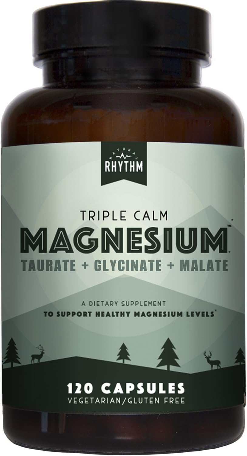 Natural Rhythm Triple Calm Magnesium 150mg bottle with capsules for daily use