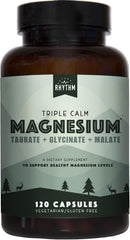 Natural Rhythm Triple Calm Magnesium 150mg bottle with capsules for daily use