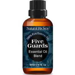 Natural Riches Five Guards bottle pour shows easy diffusion for a refreshing environment.