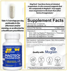 Natural Stacks MagTech capsules inside show triple magnesium formula
