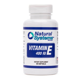 Natural Systems Vitamin E 60 Softgels bottle pour for daily antioxidant support.