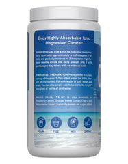 Glass of fizzy CALM drink showing the magnesium beverage ready to enjoy.