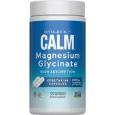 Natural Vitality Calm Magnesium 120 count bottle front view for daily calm.