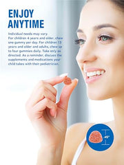 Natural Vitality CALM magnesium citrate highlights absorption in gummies.