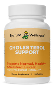 Natural Wellness Cholesterol Support bottle ready for daily cardiovascular balance.