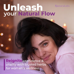 Naturalabs Libido Flow capsules closeup showcasing plant-based formula for energy and mood support