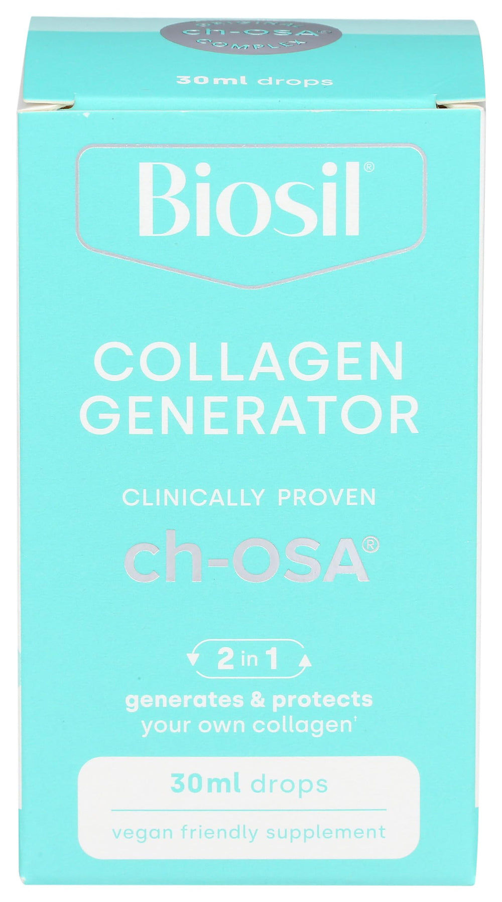 BioSil by Natural Factors bottle close-up for beauty and bone support.