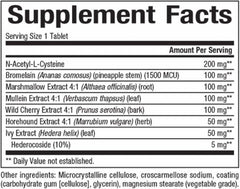 Close-up of herbal extracts including wild cherry and ivy for respiratory comfort