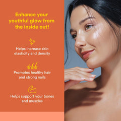 Natural Factors Total Body Multi Collagen powder dispense highlighting easy scoop use