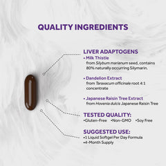 Naturalis Hovenia Dulcis adaptogen feature for liver support.