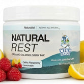 Naturalist Natural Rest bottle pour shows a calming magnesium drink ready to enjoy.
