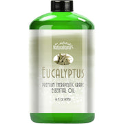Naturalitana Eucalyptus essential oil bottle pour for versatile diffuser use and long-lasting aroma.