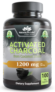 NaturaLife Labs activated charcoal bottle for daily wellness routines
