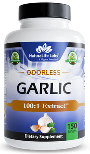 NaturaLife Labs Ajo sin olor, cápsulas blandas, uso diario cómodo.