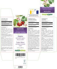 Naturalma Hawthorn tincture bottle side view showcasing 500 ml packaging.