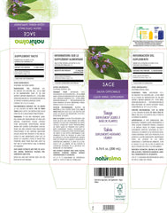 Naturalma Sage leaf tincture label highlighting alcohol-free formula.