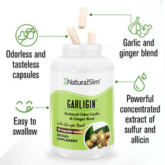 NaturalSlim Garligin 100-capsule bottle for convenient daily use.