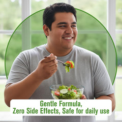 NaturalSlim Good Flora capsules inside bottle illustrate easy-to-swallow daily use.