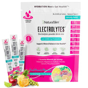 NaturalSlim hydration-energy drink mix bottle pour showcases easy hydration and energy