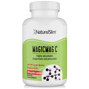 NaturalSlim MagicMag C capsules in a bottle front for daily relaxation support.