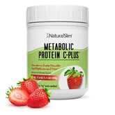 NaturalSlim Metabolic Protein C-Plus strawberry powder for quick protein boosts