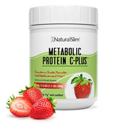 NaturalSlim Metabolic Protein C-Plus strawberry powder for quick protein boosts